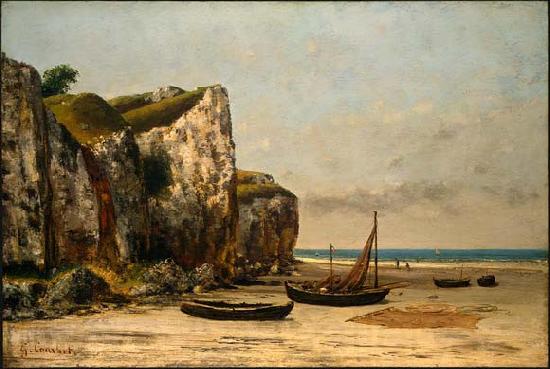 Gustave Courbet Plage de Normandie Norge oil painting art